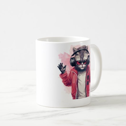 Mug Hip hop Kitty (Devant droit)