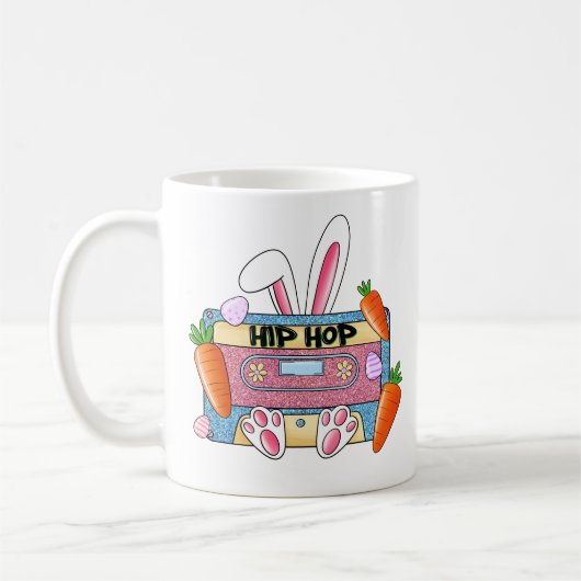 Mug Hip-Hop Lapin de Pâques Mixtape - Cassette Rétro (Gauche)