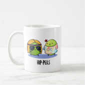 Mug Hip-Peas drôle Hippie Peas Pun (Gauche)