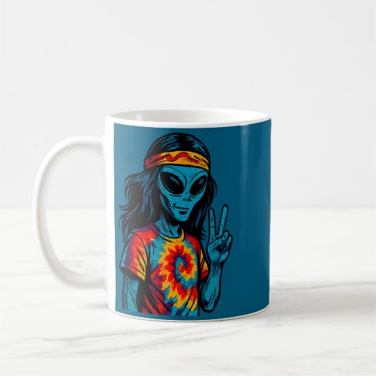 Mug Hipe Alien Tie-dye Design  (Gauche)