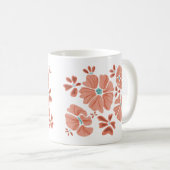 Mug Hippie Blooms : Artwork Abstrait Red Flower Power (Devant droit)
