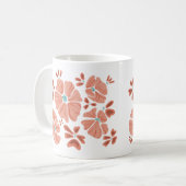 Mug Hippie Blooms : Artwork Abstrait Red Flower Power (Devant gauche)