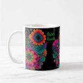 Mug Hippie Boho Flower Power Personnalisé (Gauche)