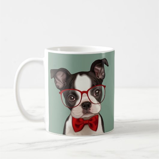 Mug Hippie Boston Terrier (Gauche)