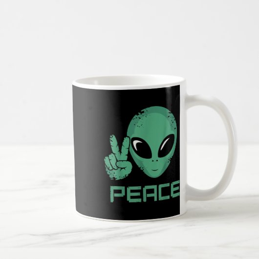 Mug Hippie de la paix Alien Ufo (Droite)