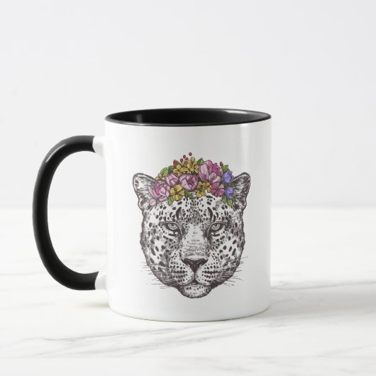 Mug Hippie de léopard chic (Gauche)