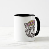 Mug Hippie de léopard chic (Devant droit)