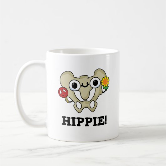 Mug Hippie Funny Hip Bone Pun (Gauche)