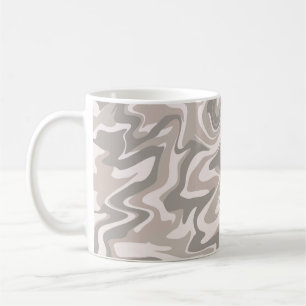 Mug Hippie les années 70 Gris Marbre Liquide Swirl Boh