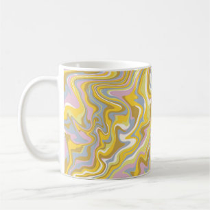 Mug Hippie les années 70 Marbre Vert Liquide Swirl Boh