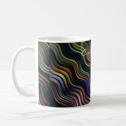 Mug hippie ondulé des années 70 super psychédélique (Gauche)