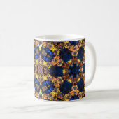 Mug Hippie psychédélique bleu et jaune (Devant droit)