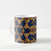 Mug Hippie psychédélique bleu et jaune (Devant gauche)