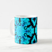 Mug Hippie psychédélique bleu et noir (Devant gauche)