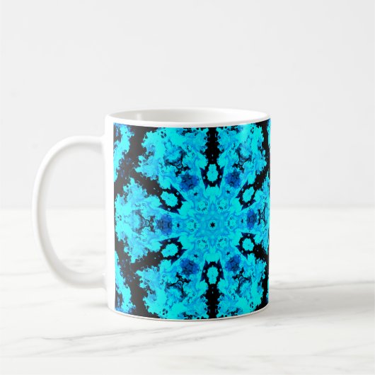 Mug Hippie psychédélique bleu et noir (Gauche)