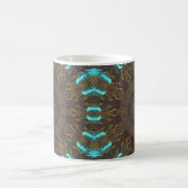 Mug Hippie psychédélique bleu or et rouge foncé (Centre)