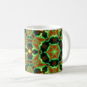 Mug Hippie psychédélique verte et orange (Devant droit)