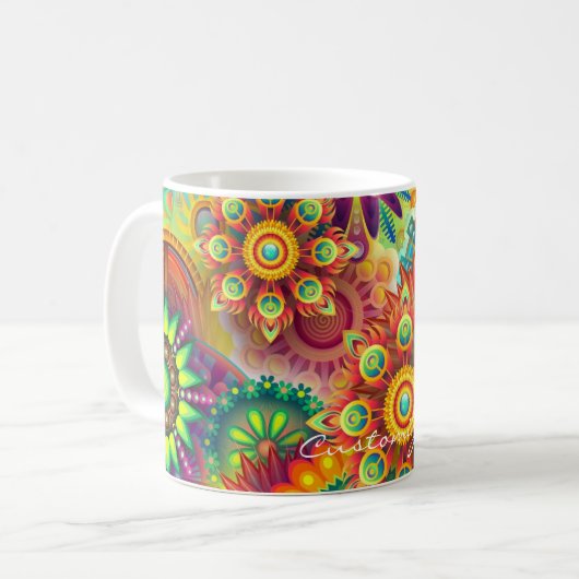 Mug Hippie Super Techno Psychedelic Thunder_Cove (Devant gauche)