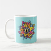 Mug Hippie Trippy Oeil Fleur coloré Psychedélique (Gauche)