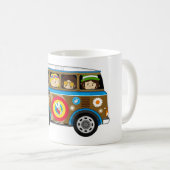 Mug Hippie Van de paix d'années '60 de bande dessinée (Devant droit)