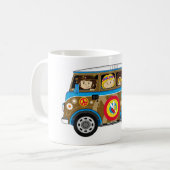 Mug Hippie Van de paix d'années '60 de bande dessinée (Devant gauche)