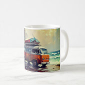Mug Hippie Van Seascape Voyageur Mood Art (Devant droit)