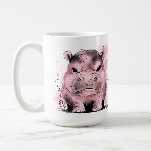 Mug Hippo bébé grincheux (Gauche)