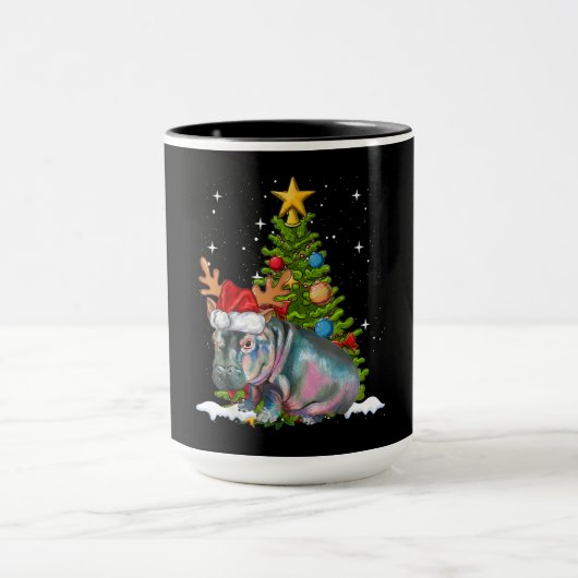 Mug Hippo Fiona Arbre de Noël Hippopotame (Centre)