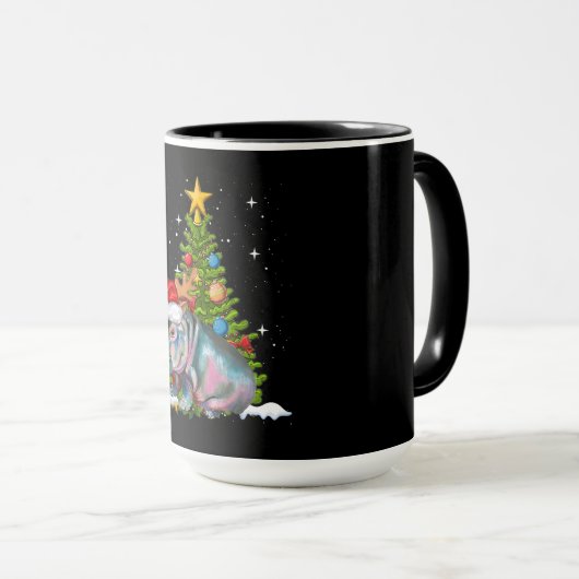Mug Hippo Fiona Arbre de Noël Hippopotame (Devant droit)