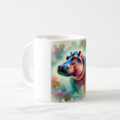 Mug Hippo in serenity 220924AREF119 - Watercolor (Devant gauche)