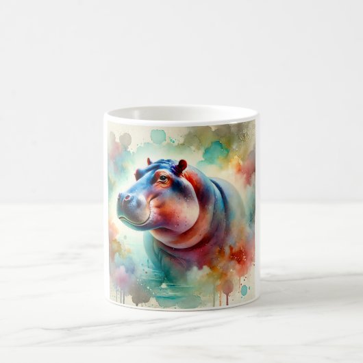 Mug Hippo in serenity 220924AREF119 - Watercolor (Centre)