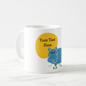 Mug Hippo Personnaliser avec du texte (Devant gauche)