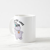 Mug Hippo-pop-amus Funny Pop Music Hippo Pun (Devant gauche)