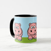 Mug Hippo rose mignon (Devant gauche)