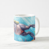 Mug Hippo Scuba underwater (Devant droit)