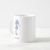 Mug Hippocampe à l'aquarelle élégant (Devant gauche)