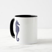 Mug Hippocampe bleu foncé (Devant gauche)