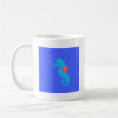 Mug Hippocampe de dessin animé bleu (Gauche)