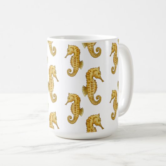 MUG HIPPOCAMPE DORÉ (Devant droit)