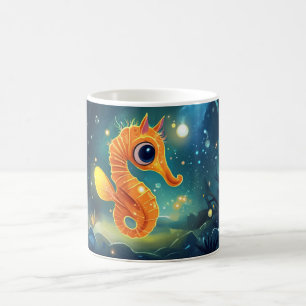 Mug Hippocampe, petit poisson marin, famille des Syngn