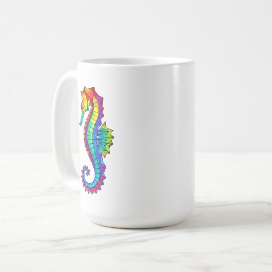 Mug Hippocampe polygonal arc-en-ciel (Devant gauche)