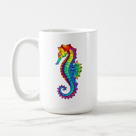Mug Hippocampe polygonal arc-en-ciel (Gauche)