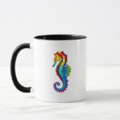 Mug Hippocampe polygonal arc-en-ciel (Gauche)