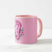 Mug Hippocampe Rose (Devant droit)