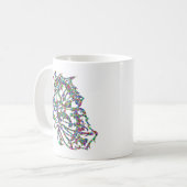Mug Hippocampe tribal de papillon de tatouage (Devant gauche)