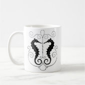 Mug Hippocampes noirs vintages (Gauche)