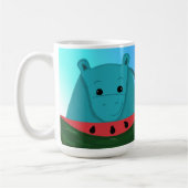 Mug Hippopotame bleu avec tranche de pastèque (Gauche)