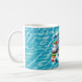 Mug Hippopotame dans la piscine avec un nom (Gauche)