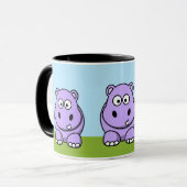 Mug Hippopotame Lavande Mignon (Devant gauche)