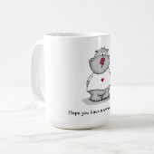 Mug Hippopotame mignon avec le papillon - ayez un beau (Devant gauche)